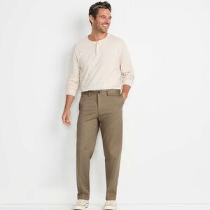 lands End Men's No Iron Comfort Waist Traditional Fit  Chino Pants Size 36